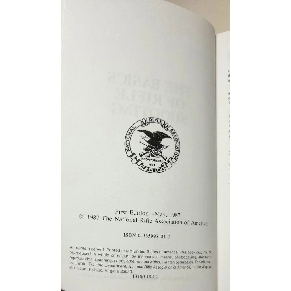 The Basics of Rifle Shooting NRA Basic Firearm Training Program Softcover Handbo